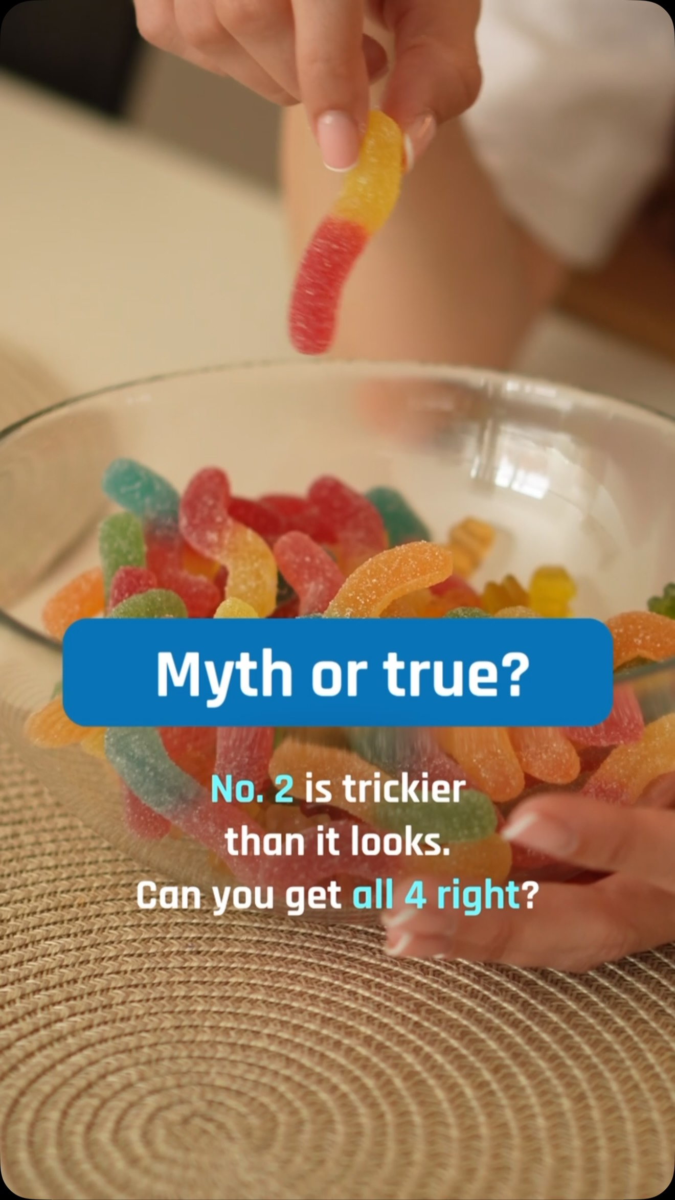 Myth or true? 🤔

🍬 Eating sweets frequently is worse for your teeth than eating a lot at once.
True. Frequent snacking repeatedly feeds bacteria and exposes your teeth to acids.

👄 Mouth breathing can harm your teeth and gums.
True. It can dry out your mouth and reduce the protective effect of saliva.

🪥 A smaller toothbrush head is better for cleaning your teeth.
True. It can help you reach harder-to-clean areas.

🌅 Morning bad breath is normal to some extent.
True. Saliva production decreases while you sleep, allowing bacteria to become more active. 🦷

How many of these answers did you know? Let us know in the comments. 👇